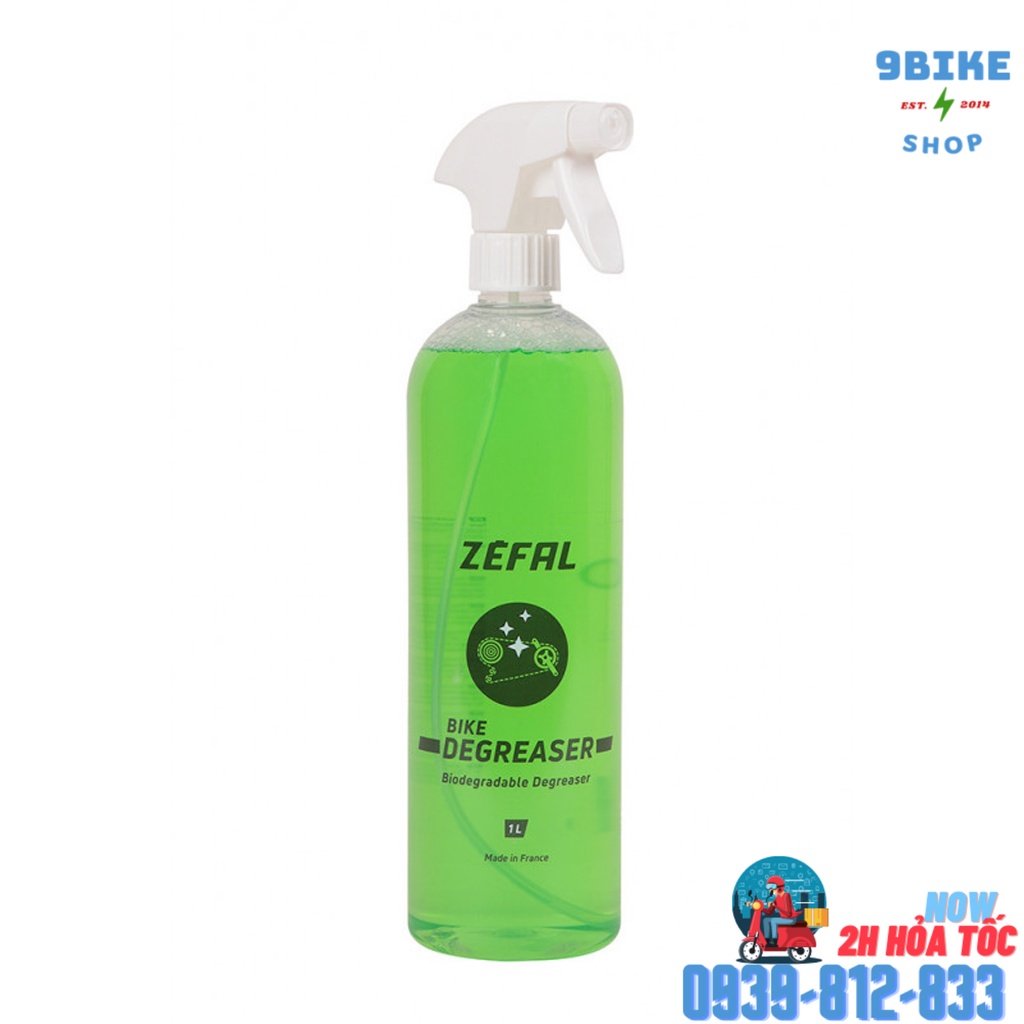 Dung dịch rửa xe đạp chuyên dụng tẩy dầu nhớt Zéfal BIKE BIO DEGREASER dung tích 1000ml