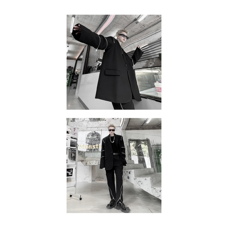 Áo Khoác Phối Khóa Kéo Phong Cách Thời Trang Mùa Thu Mới 2024 Cho Nam Giới