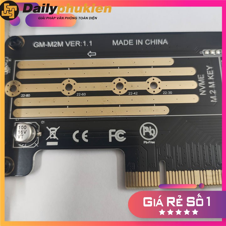 Card chuyển đổi PCI EX sang NVME SSD hàng xịn có vat