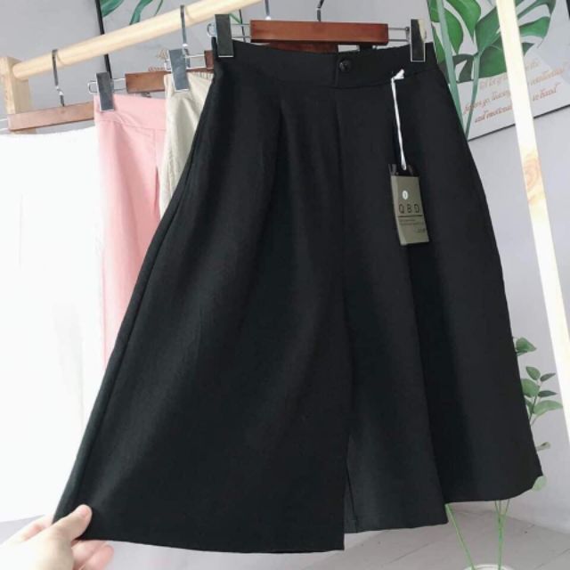 ⚡SALE RẺ⚡Quần ống rộng giả váy đũi xước Hàn cao cấp chuẩn phom | BigBuy360 - bigbuy360.vn