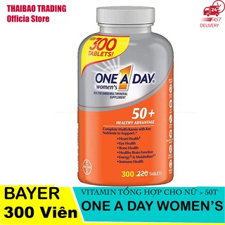 VIÊN UỐNG VITAMIN TỔNG HỢP ONE A DAY FOR WOMEN 50+ 300 viên BAYER