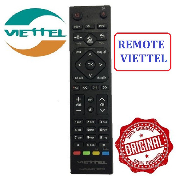 Điều khiển đầu thu truyền hình Viettel - điều khiển kĩ thuật số đầu truyền hình Viettel