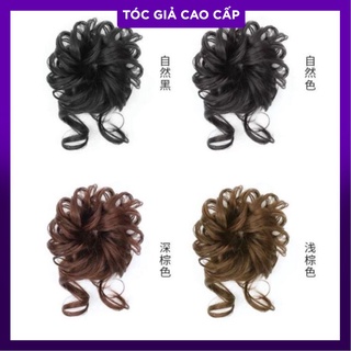 Tóc giả búi cột xoăn lơi phong cách Hàn Quốc sang chảnh thanh lịch