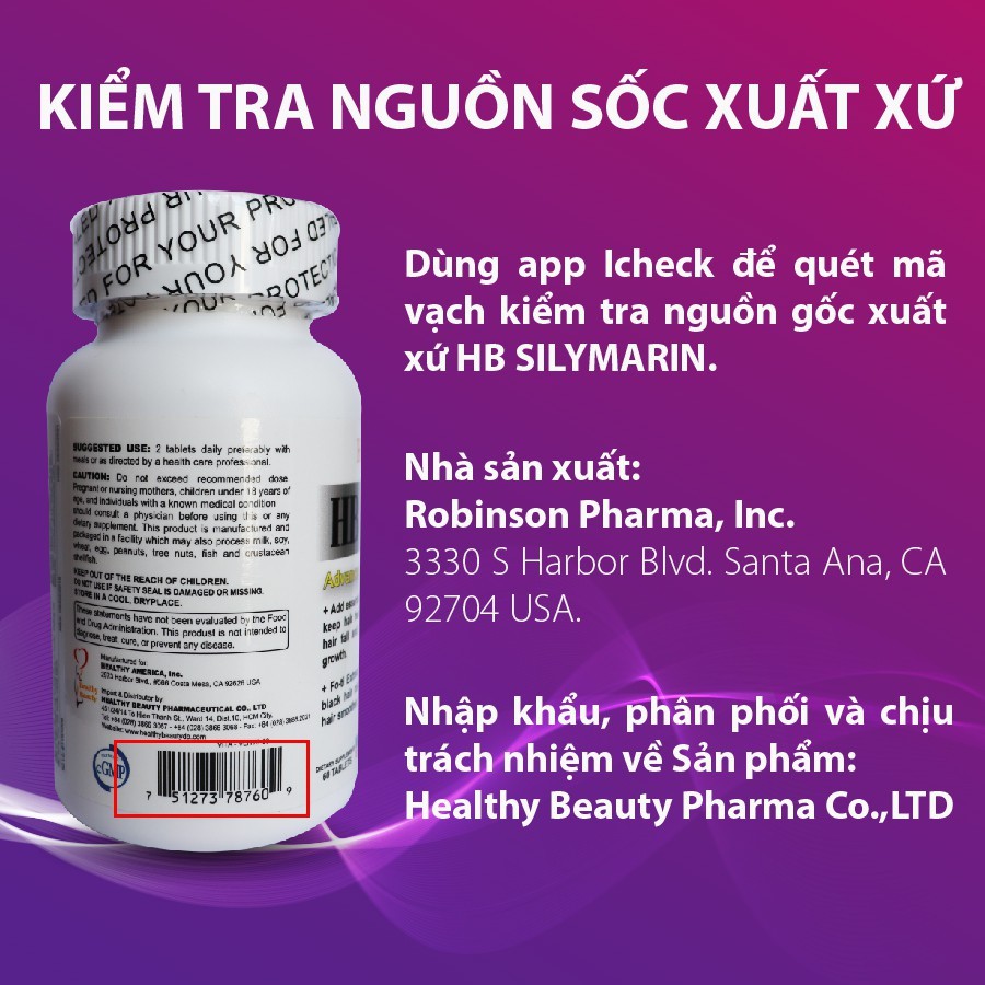Viên uống giảm gãy rụng và đen tóc HB Black Hair / Healthy Beauty BlackHair (60 Viên) - cvspharmacy
