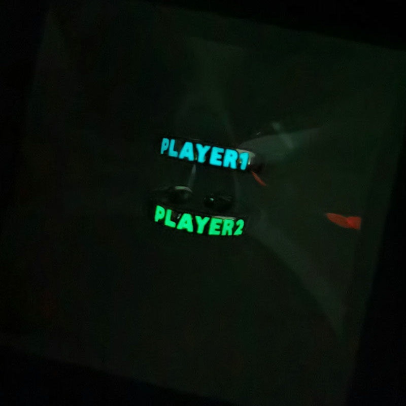 Set 2 Nhẫn Hợp Kim Khắc Chữ Dạ Quang Thời Trang Cho Cặp Đôi