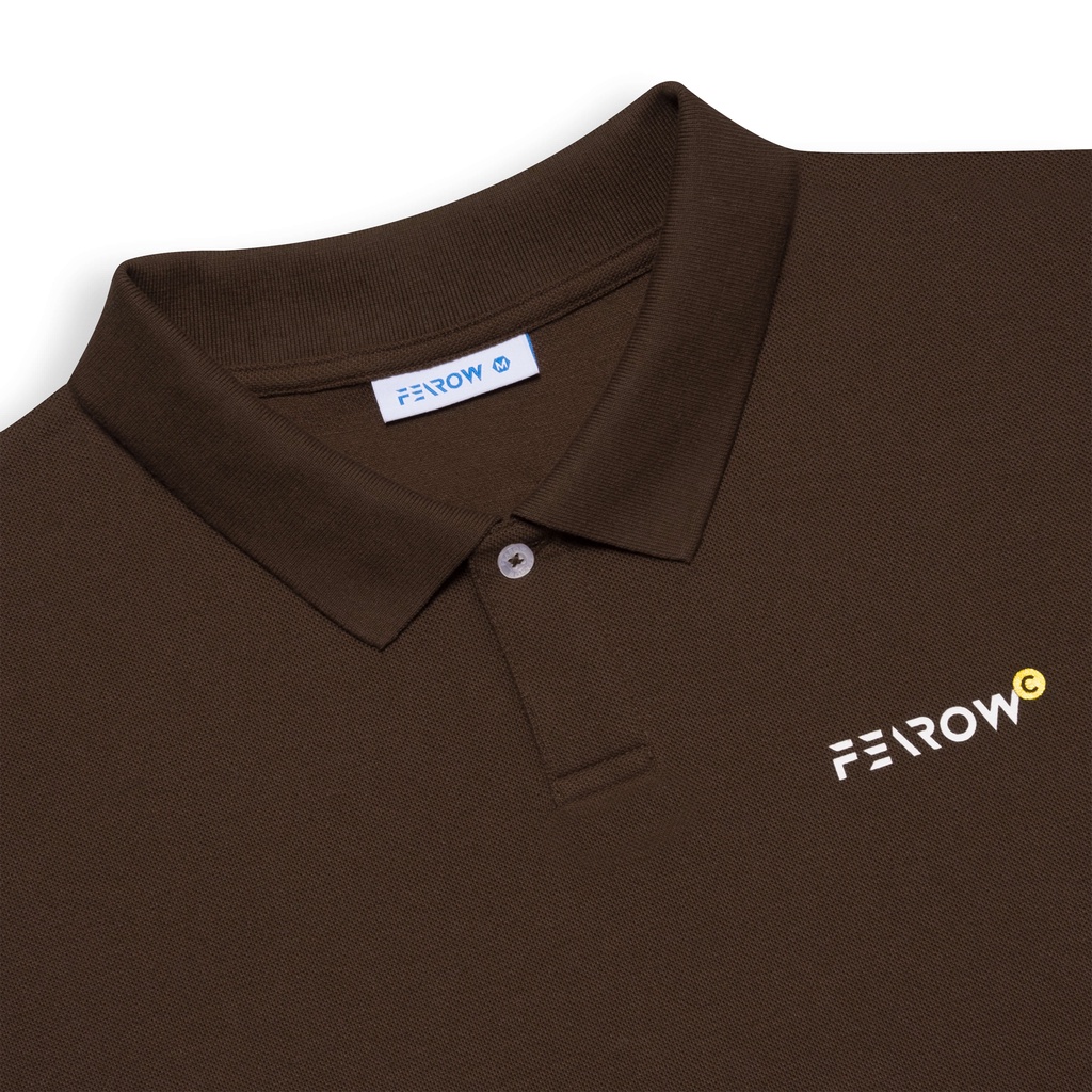 Áo polo nam nữ local brand unisex Fearow Signature / Màu Nâu - FW704