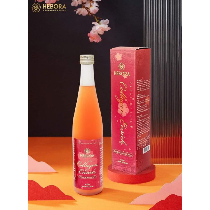 Nước Uống Đẹp Da Hebora Collagen Enrich Thơm Tự Thân Detox Giữ Dáng - Kèm Quà