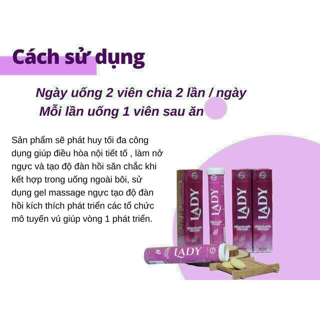 Sủi lady siêu nở ngực LADY - Tăng Vòng 1 săn chắc nở nang