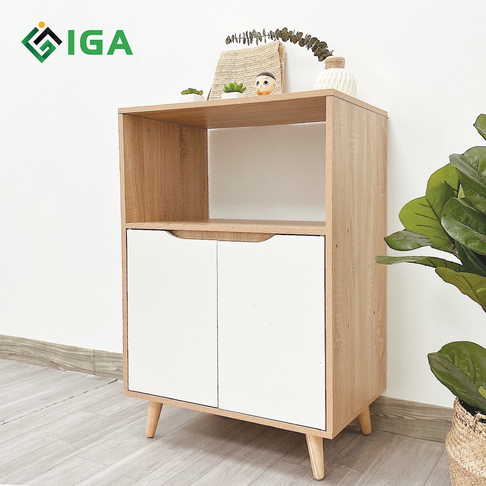 Kệ lò vi sóng kết hợp tủ đựng đồ thông minh thương hiệu IGA -GP118.41