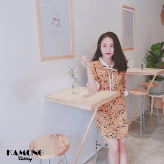[HÌNH THẬT] ĐẦM HOA CỔ BÈO ( VÀNG )