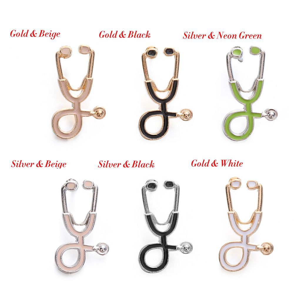 Ghim cài áo ống nghe bác sĩ hợp kim kẽm dễ thương, đẹp mắt