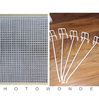 Combo 5 tấm treo phụ kiện khổ 1m x 1m và 30 móc treo