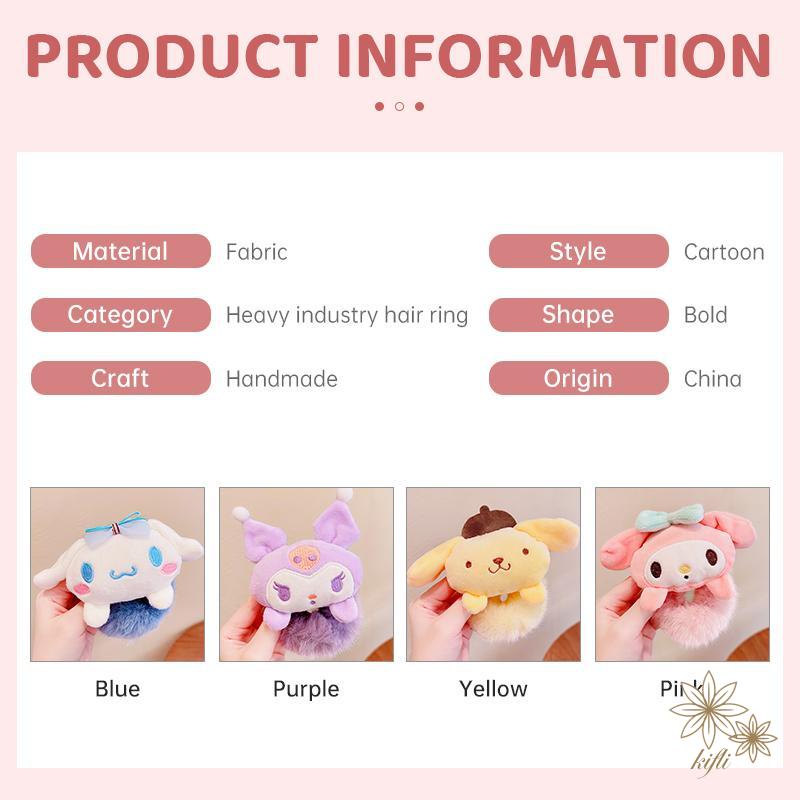 Hàng Mới Về Dây Buộc Tóc Đính Búp Bê Hoạt Hình Sanrio Dễ Thương Thời Trang Thu Đông Cho Nữ