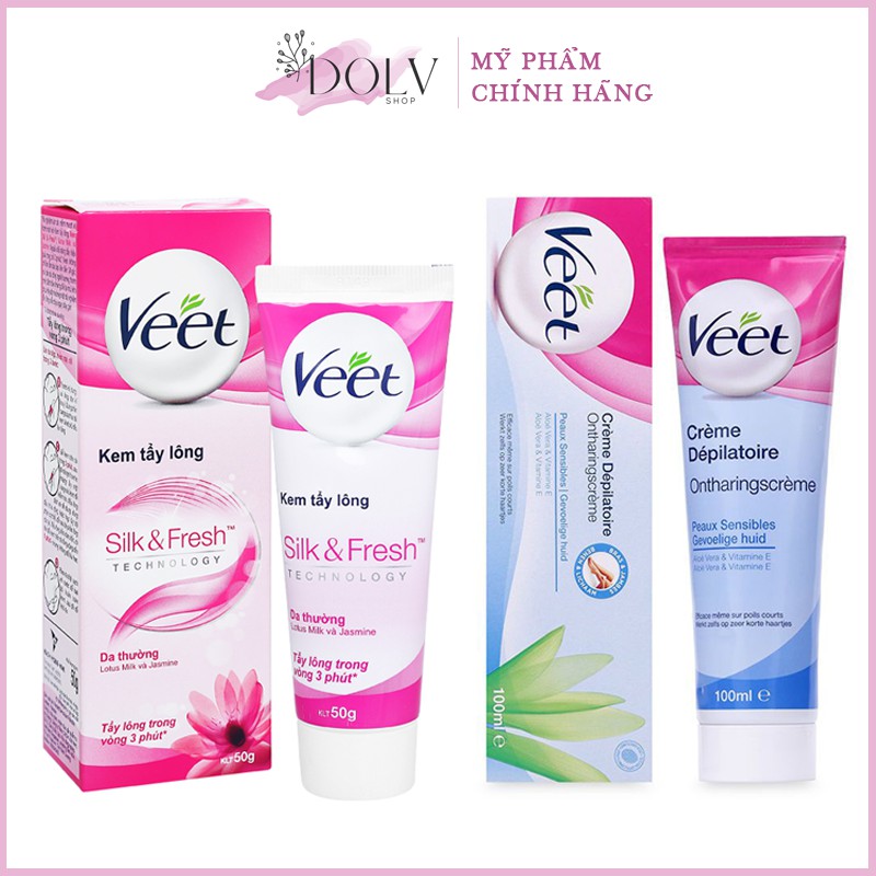 Kem Tẩy Lông Veet Pháp 100ml - Triệt Lông Sau 3 Phút