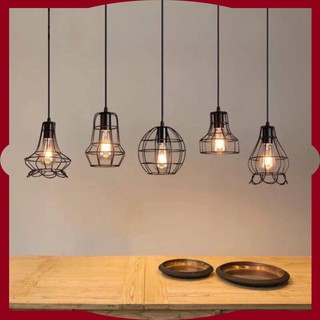 Đèn thả ⚜️freeship⚜️ đèn thả rọ sắt trang trí nhiều kiểu dáng