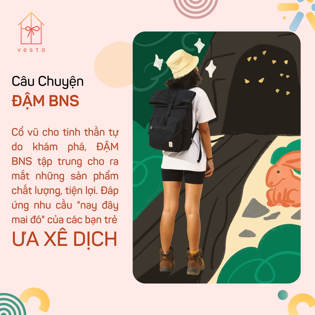 Balo nam nữ đẹp ĐẬM BNS CUỘN LIGHT thích hợp đi học, đi chơi, du lịch