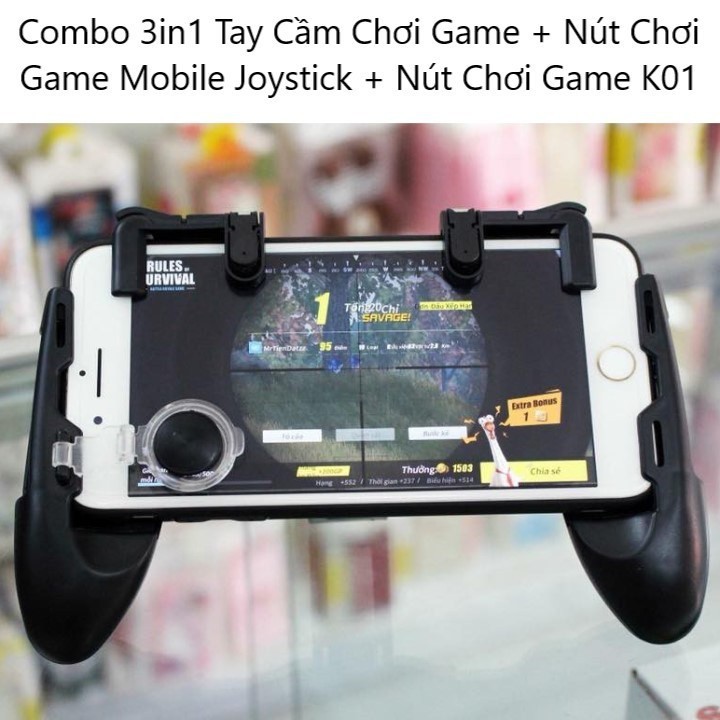 Tay Cầm Chơi Game Liên Quân,PUBG Dòng JL01 Kiêm Nút Tặng Bộ 2 Nút Hỗ Trợ C9 Thế Hệ 2018