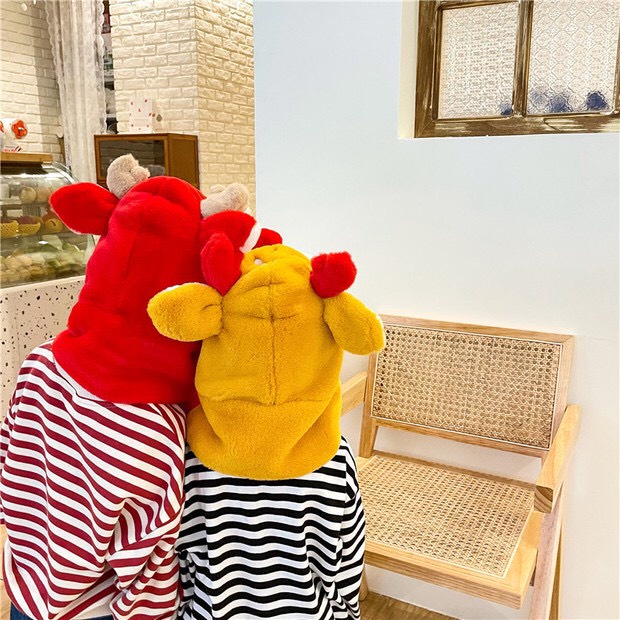 Mũ len kèm khăn choàng cổ và găng tay họa tiết giáng sinh, Quà tặng Noel cho bé