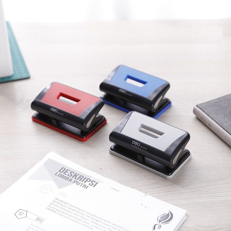 Máy đục lỗ Deli 0103 đục 2 lỗ 10 tờ/lần