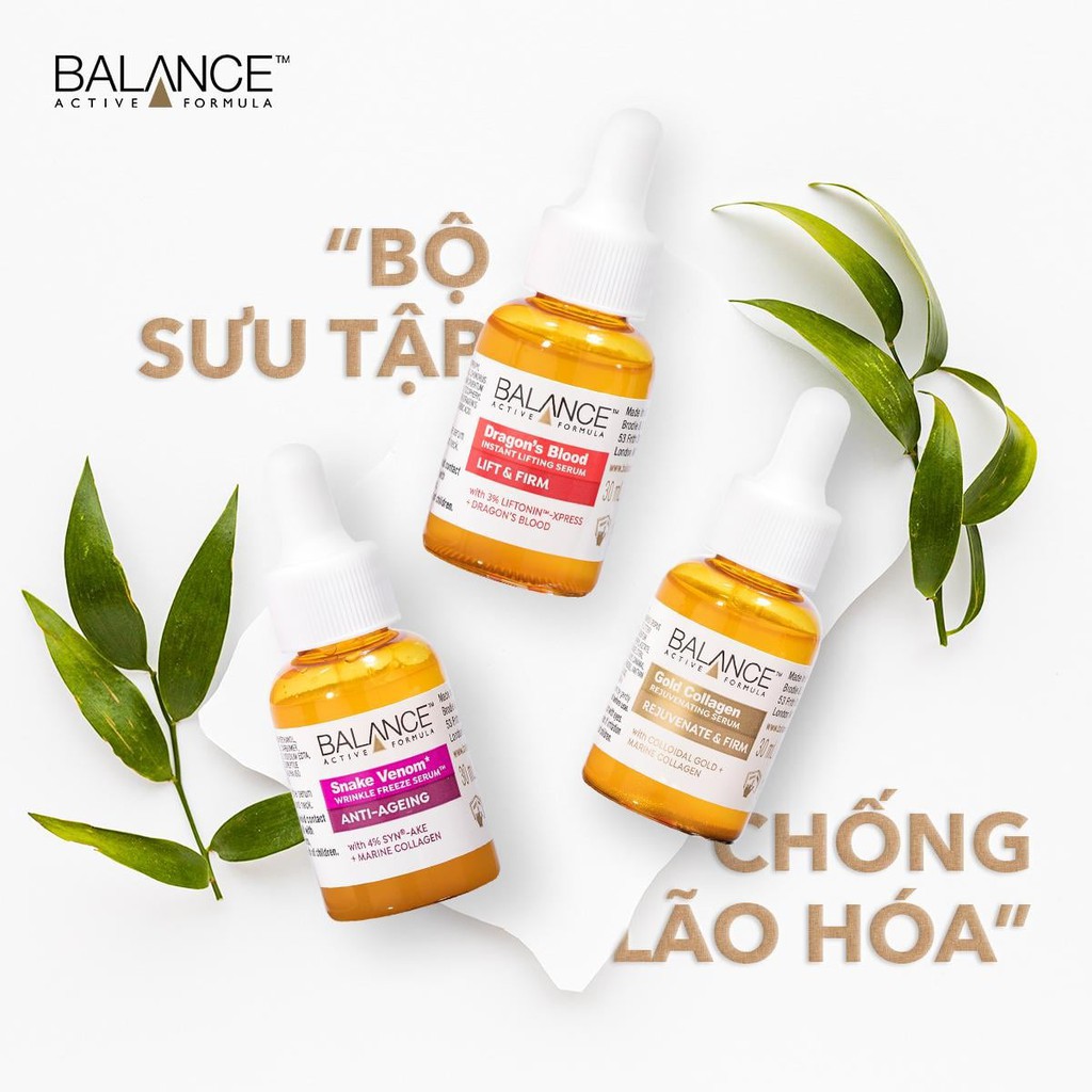 Tinh Chất Nọc Rắn Balance Active Formula Chống Lão Hoá, Giảm Nếp Nhăn - Snake Venom Wrinkle Freeze 30ml-Skinfa