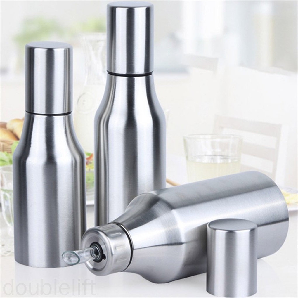 Bình Đựng Dầu Olive Bằng Thép Không Gỉ Chống Tràn Chống Bụi Tiện Dụng