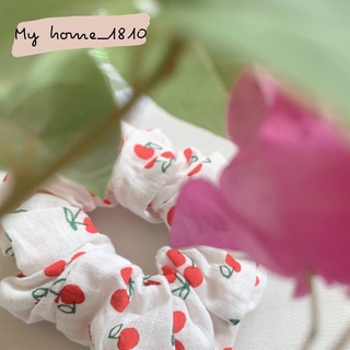 Dây cột tóc Scrunchies quả cherry dễ thương cao cấp