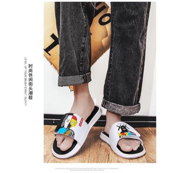 Dép lê quai ngang dán nam nữ unisex Kaws x Susame street Cao cấp - Dép đôi thời trang ulzzang hàn quốc đi cực êm chân 55