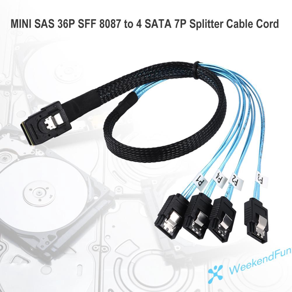 Dây Cáp Tách Mini Sas 36p Sff 8087 Sang 4 Sata 7p