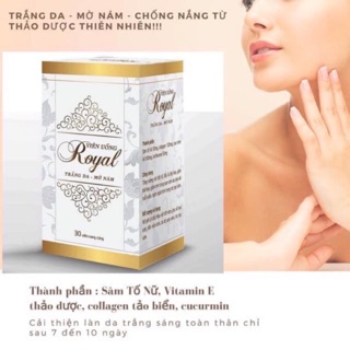 Hộp 30 Viên Uống Trắng Da Mờ Nám Royal Bình An