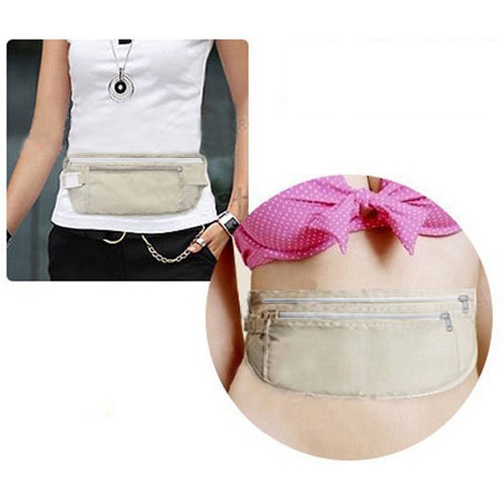 Túi đeo thắt lưng unisex bằng nylon dùng đi du lịch