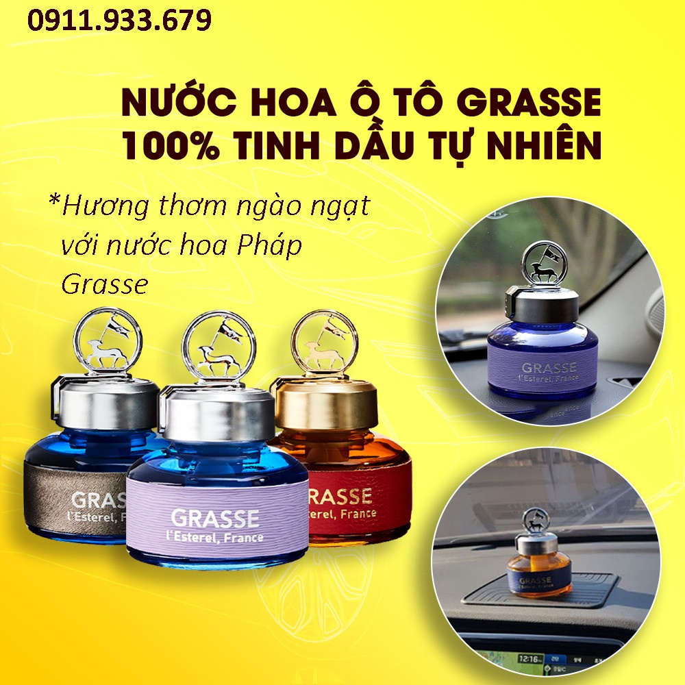 🔥HCM-Nước hoa ô tô cao cấp GRASSE chính hãng dành cho xe ô tô đủ màu lựa chọn