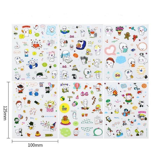 Bộ 6 sticker dán Syung
