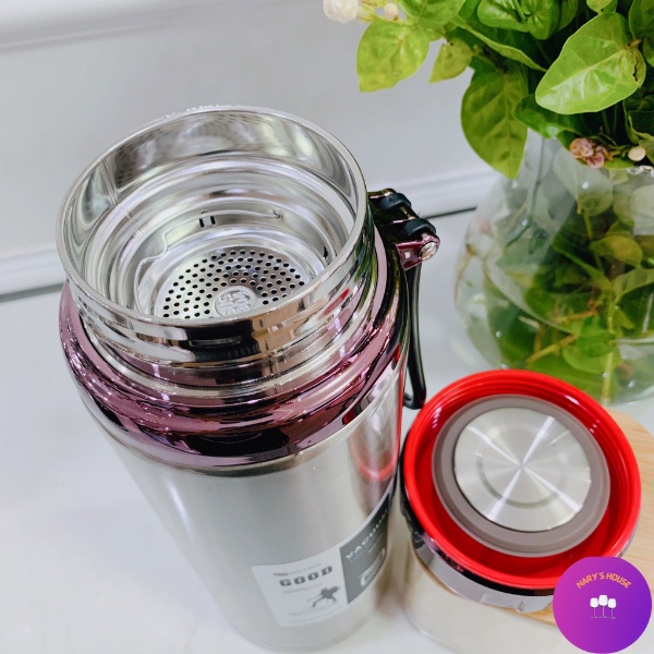 Bình giữ nhiệt dung tích 1200ml - Inox 304 cao cấp  - Nắp titan - Hàng cao cấp sang trọng