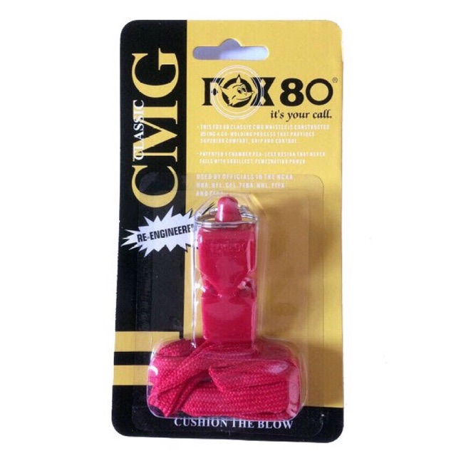 Còi trọng tài FOX 80 chuyên dụng cho bóng đá, bóng rổ -Còi thể thao cao cấp