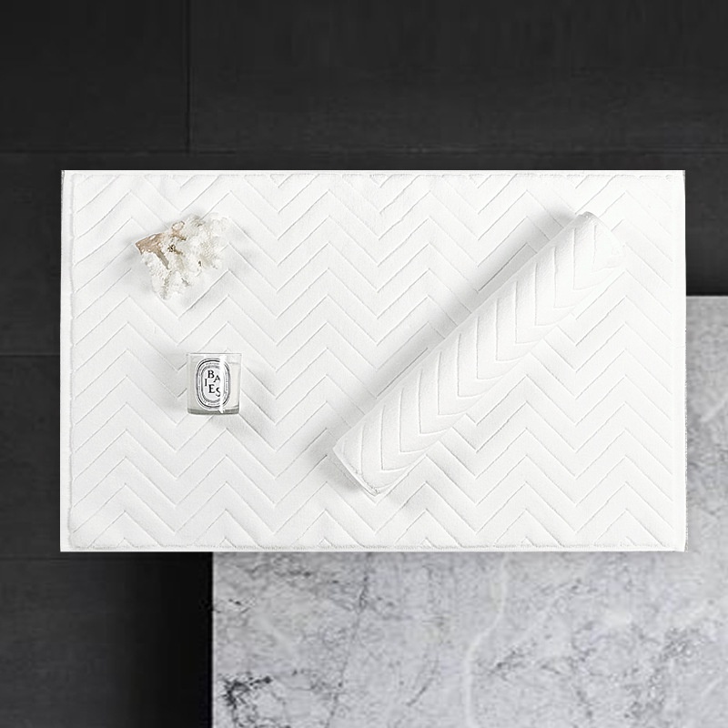 Khăn Cotton Jacquard Mềm Mại Thấm Hút Tốt Lót Sàn Nhà Tắm / Khách Sạn
