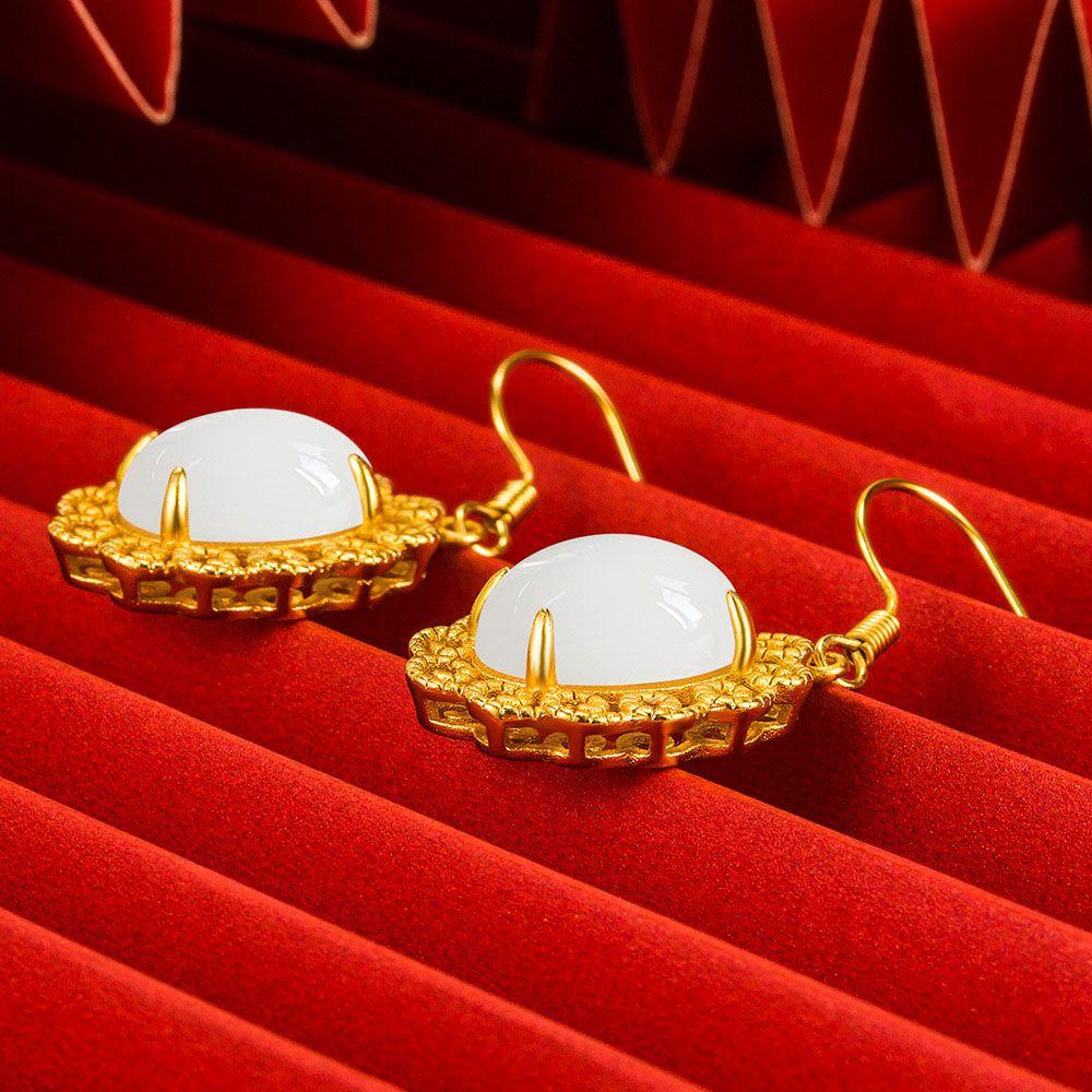 Bông Tai Dáng Dài Phong Cách Retro Thanh Lịch Cho Nữ