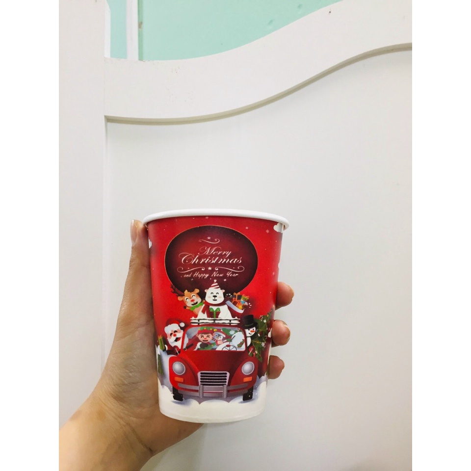Set 50 Ly Giấy in sẵn hình NOEL XMAS 16oz – 480ml