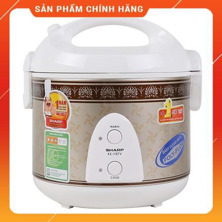 [Hỏa tốc 1 giờ] [FREESHIP] Nồi cơm điện Sharp KS-11ETV RB 1 lít - Hàng chính hãng, bảo hành 12 tháng