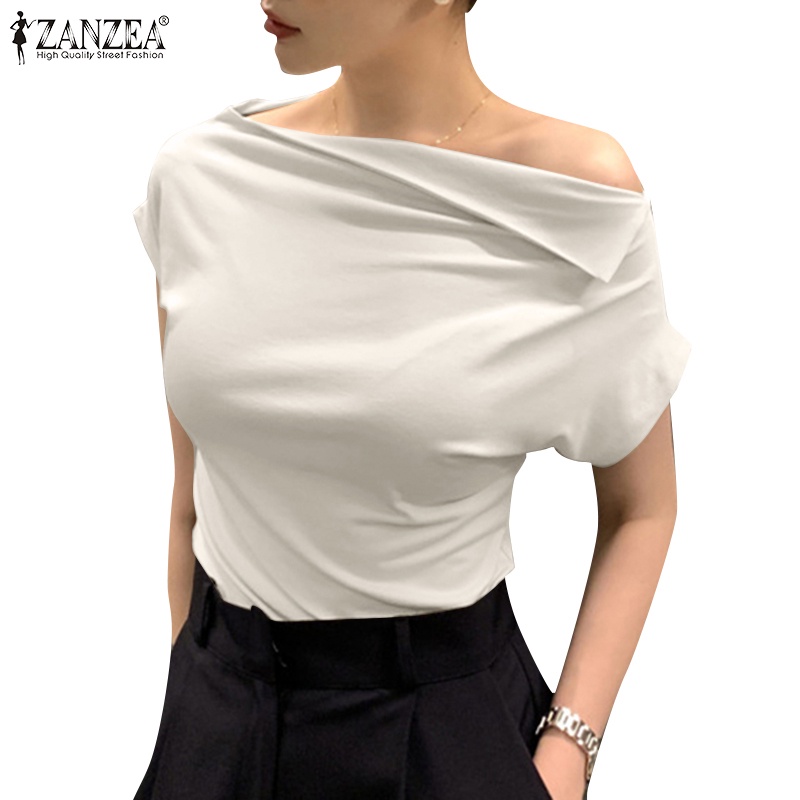 Zanzea Áo Nữ Tay Ngắn Cổ Chữ V Thời Trang Quyến Rũ
