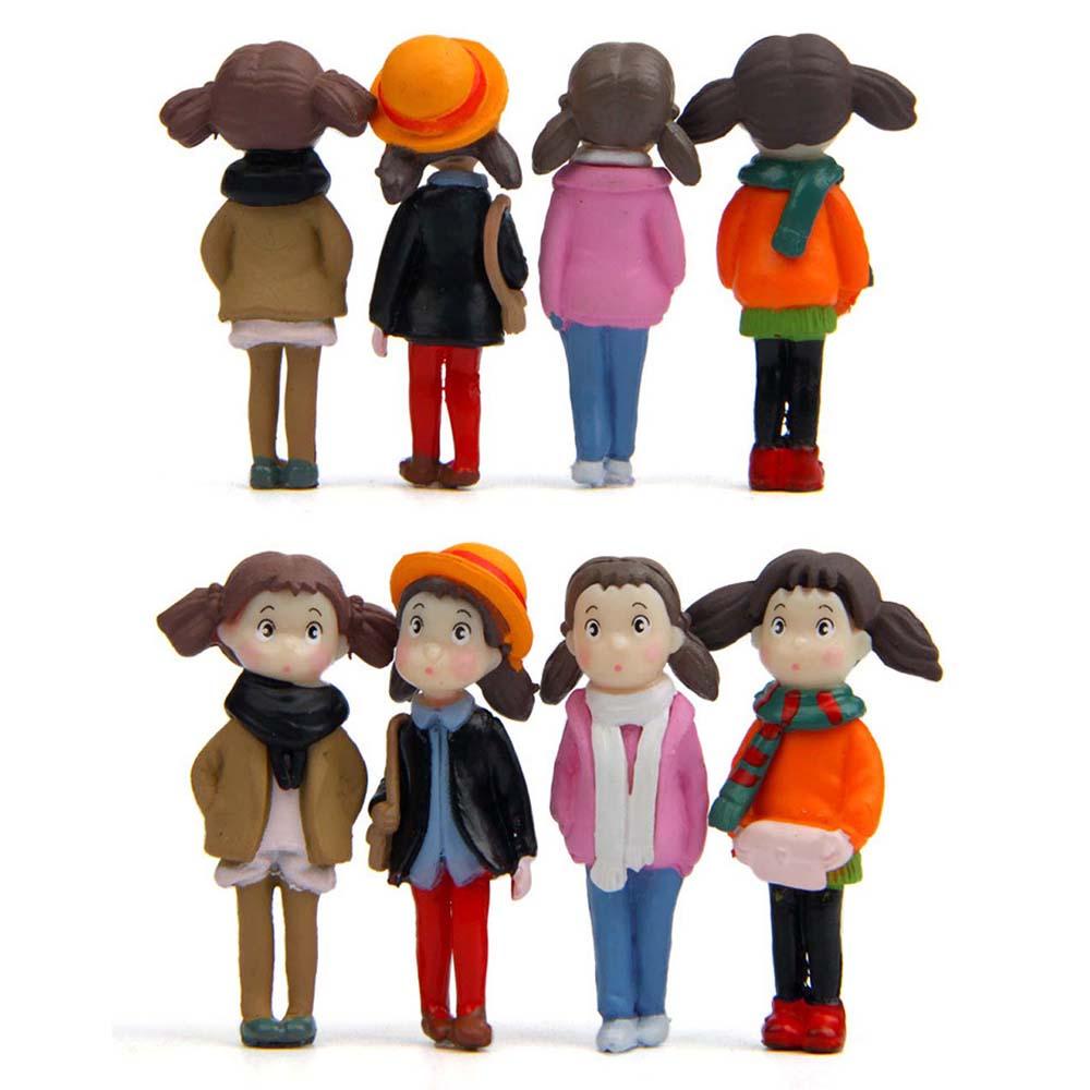 CLEOES Set 4 Tượng Bé Gái Hayao Miyazaki Moss Dễ Thương