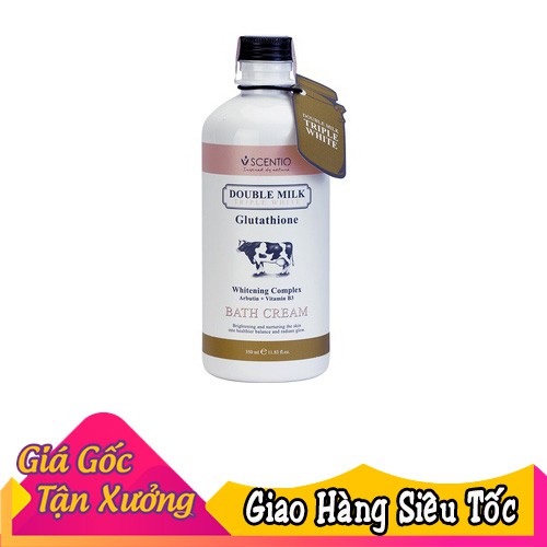 Kem tắm trắng da Scentio Double Milk 350ml [ Chính Hãng ]