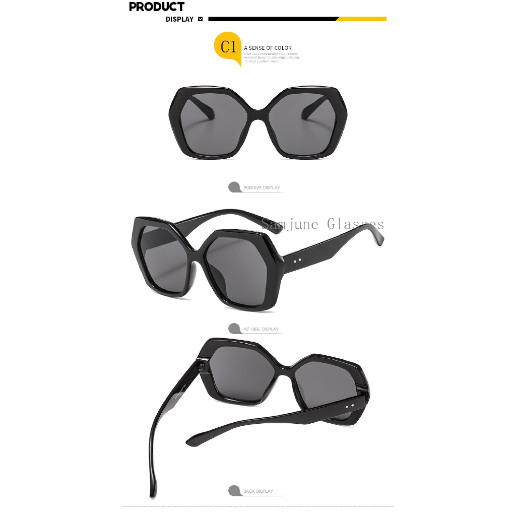 Kính Mát SAMJUNE Gọng Lục Giác Thời Trang Cho Nữ