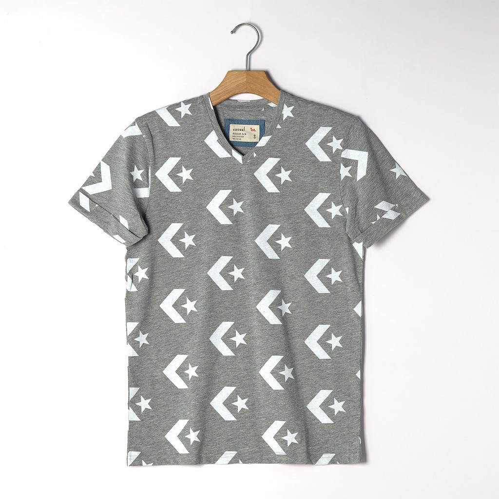 Áo thun nam phông trơn Casual 1st cổ tim tay ngắn cộc, 100% cotton thoáng mát, thích hợp đi làm, đi chơi, du lịch | BigBuy360 - bigbuy360.vn