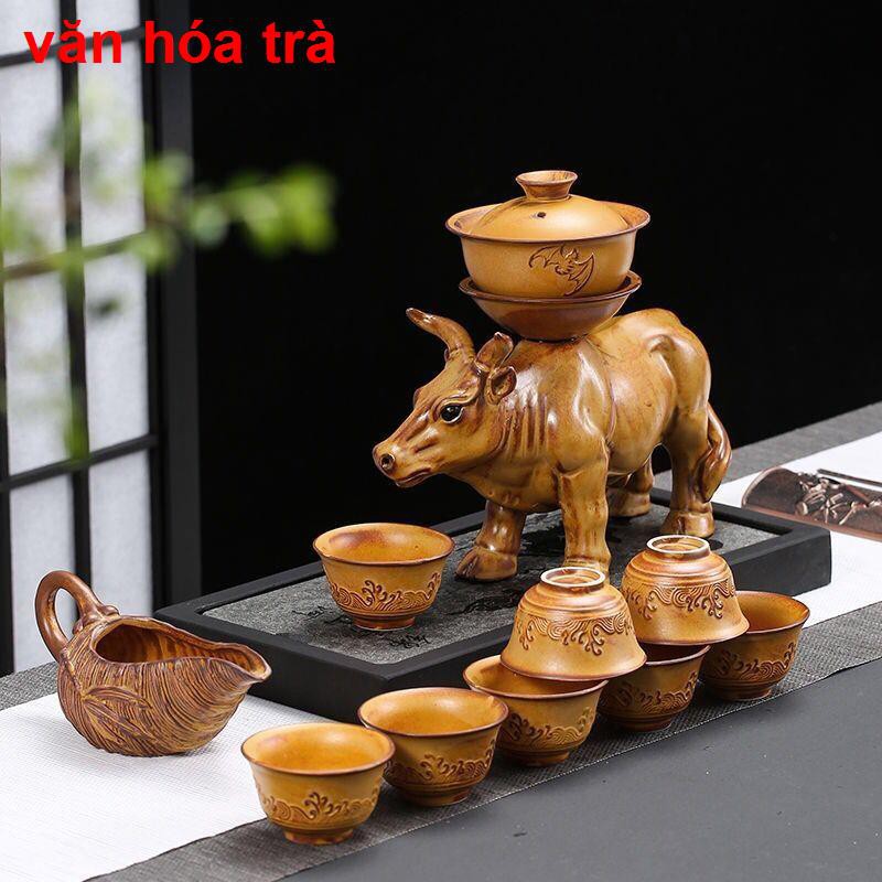 Zisha Lazy Tea Set Home Đơn giản và hiện đại Pha trà tự động theo phong cách Retro Sáng tạo chống bỏng Tách Kung F