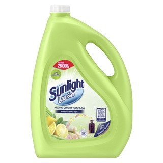 Can Nước Lau Sàn Sunlight Thiên Nhiên Chiết xuất Chanh Yuzu & Tinh dầu Sả 3.6Kg