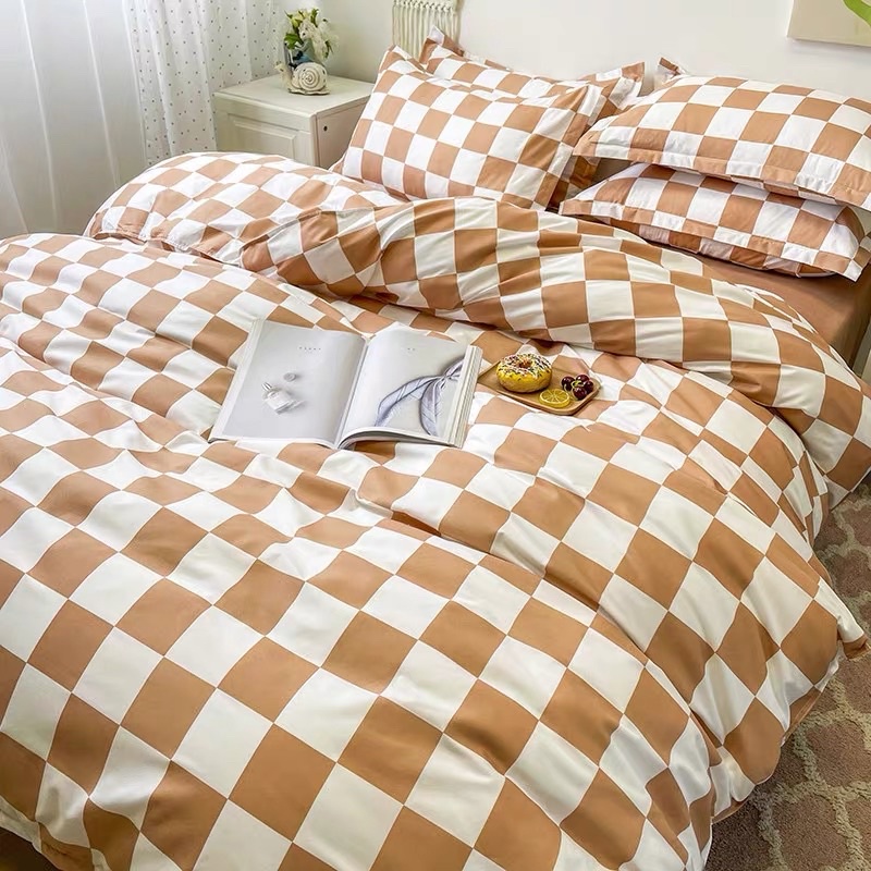 Shinbedding_Set Vỏ Cotton Poly Hoạ Tiết Vuông Bàn Cờ Nhiều Màu Sắc | BigBuy360 - bigbuy360.vn