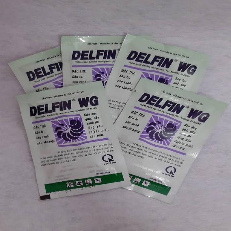 Chế phẩm sinh học DELFIN 32WG gói 10gr - Trừ sâu tơ sâu xanh sâu khoan đục trái