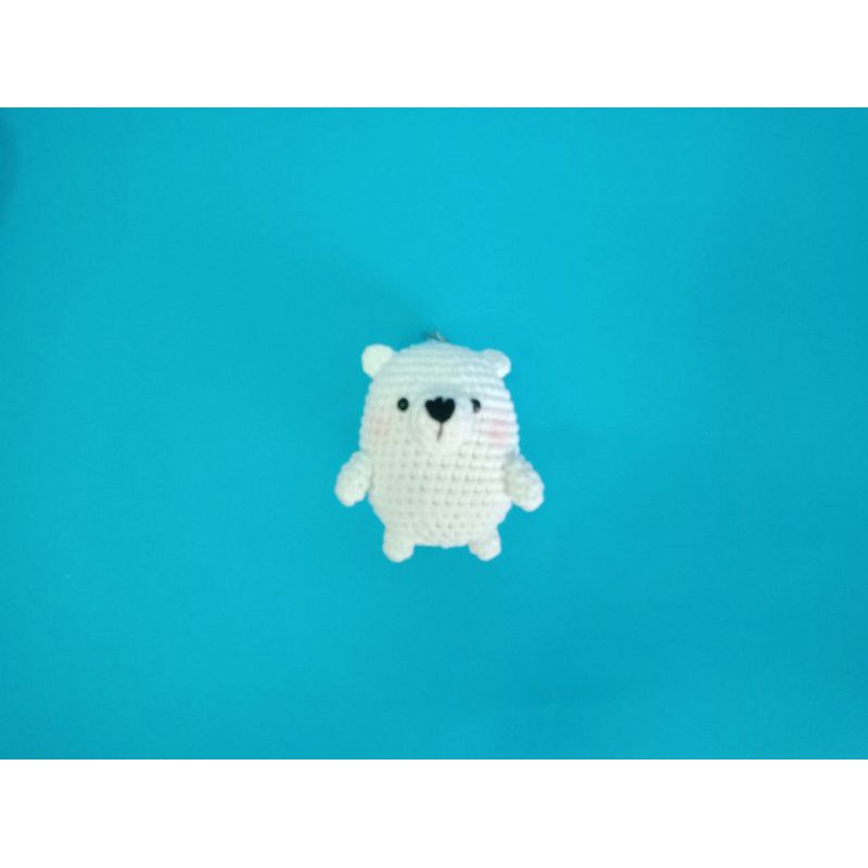 [Móc khoá len handmade] - Móc khoá gấu bằng len – Móc khoá we bare bears- Bear key chain Amigurumi