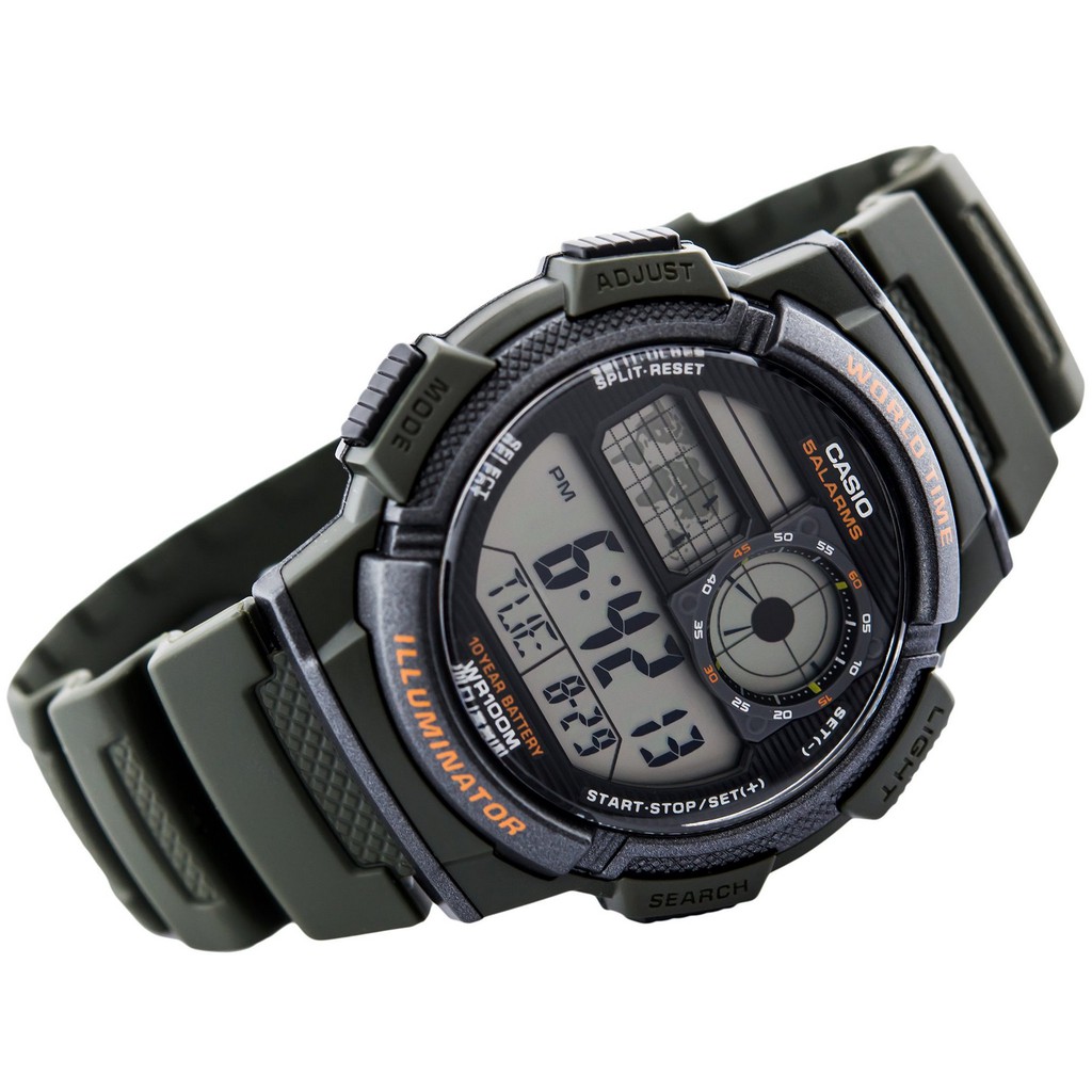 Đồng hồ nam dây nhựa Casio Standard chính hãng Anh Khuê AE-1000W-3AVDF (43mm)
