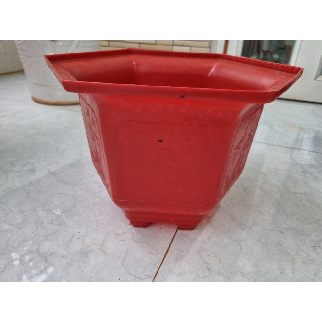 [Rẻ vô địch] chậu nhựa trồng cây cảnh lục giác phúc lộc thọ t280